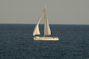 yacht on the sea