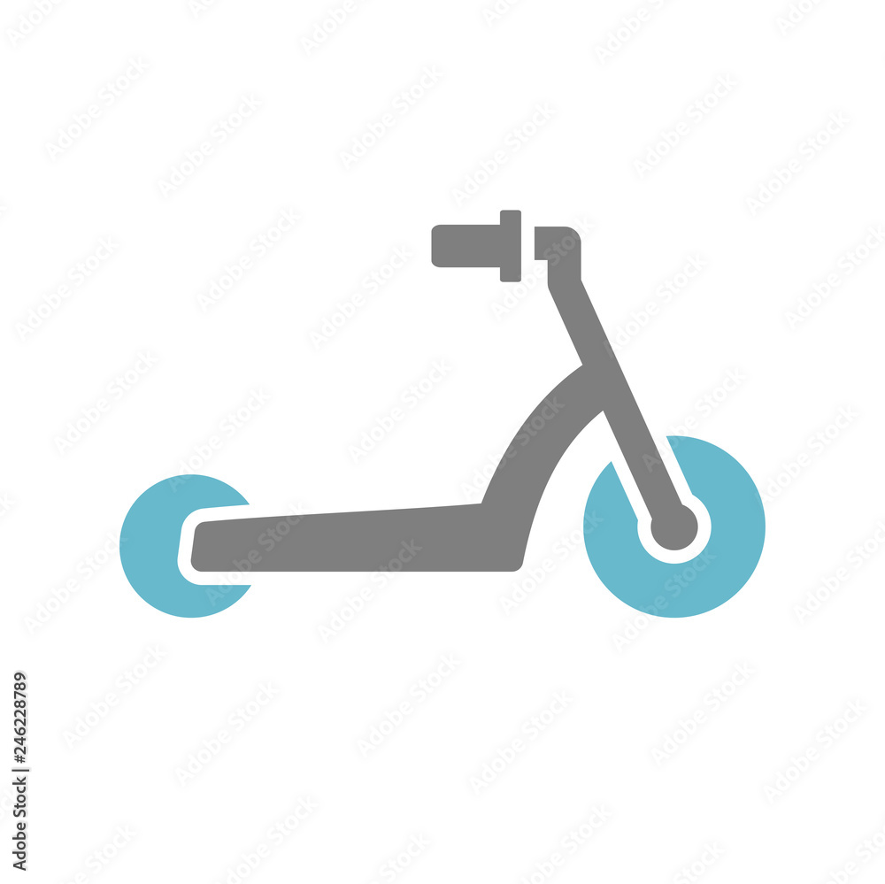 Poster scooter icon on white background for graphic and web design, modern simple vector sign. internet con
