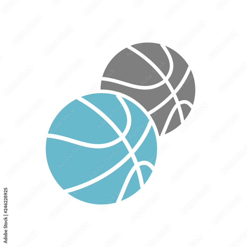 Poster baketball icon on white background for graphic and web design, modern simple vector sign. internet c