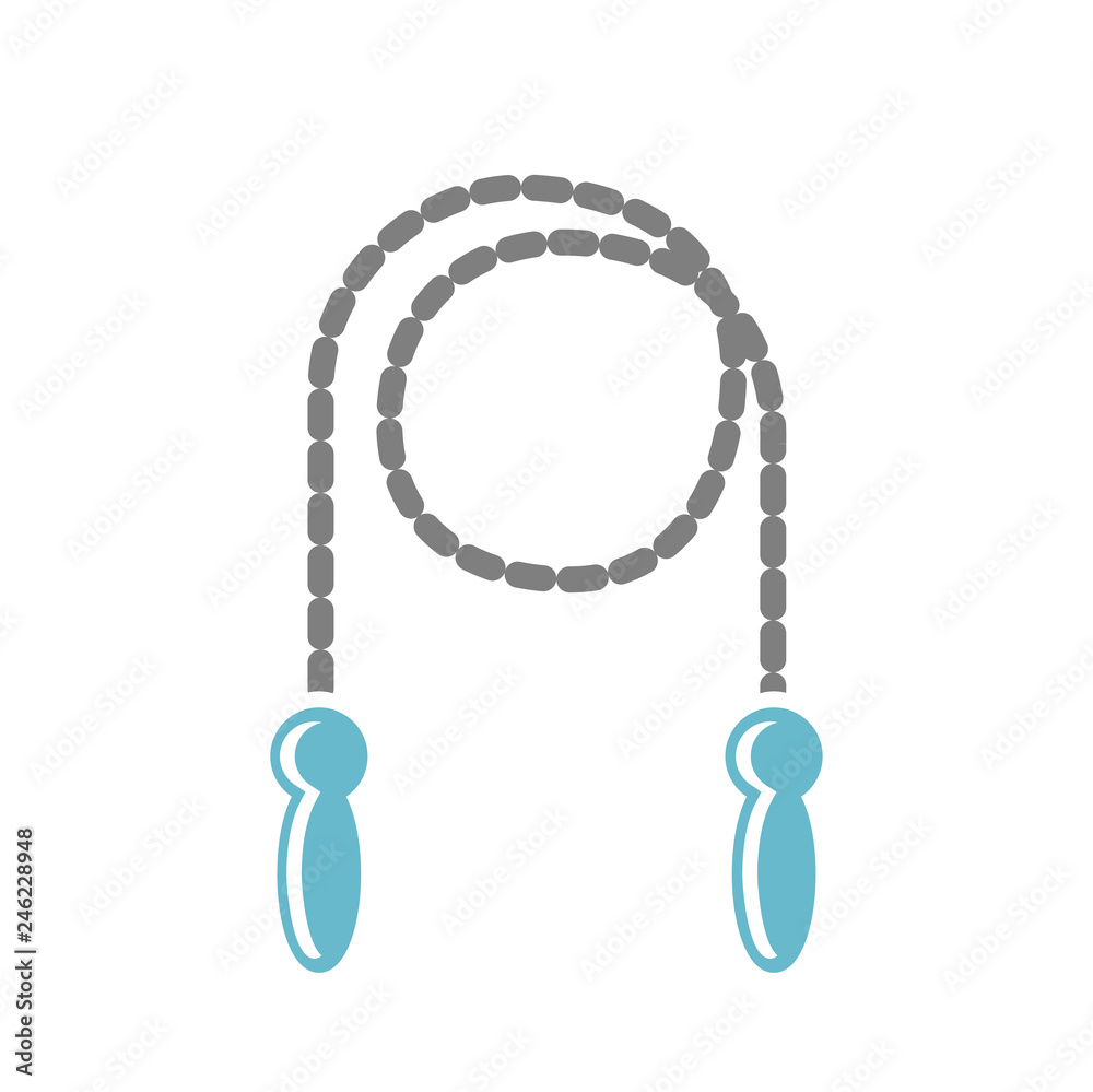 Poster jumping rope icon on white background for graphic and web design, modern simple vector sign. interne