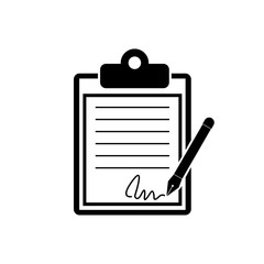 Contract Signing Legal Agreement Concept icon or logo