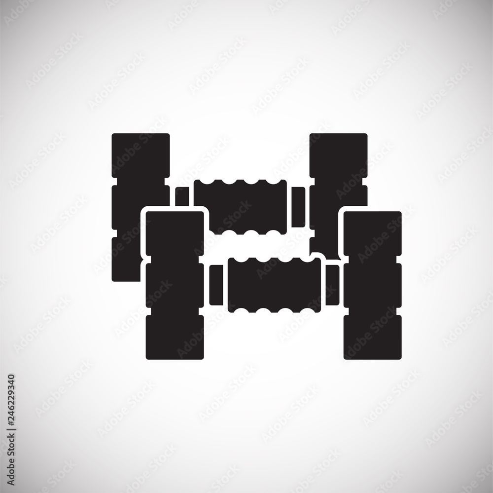 Poster dumbbell icon on white background for graphic and web design, modern simple vector sign. internet co