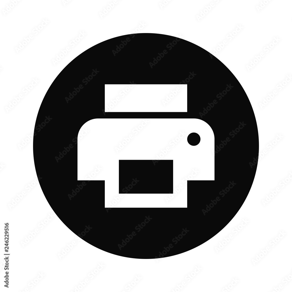 Fototapete Filled Printer icon vector isolated on white background. Modern symbol in trendy flat style for mobile app and web design.