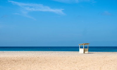 Lifeguard cabin on the beach