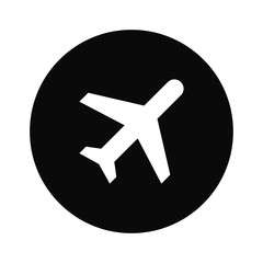 Fototapeta premium Filled Plane icon vector isolated on white background. Modern symbol in trendy flat style for mobile app and web design.