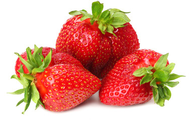 Strawberry isolated on white background. Healthy food.