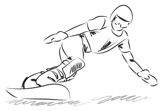 snowboarding illustration