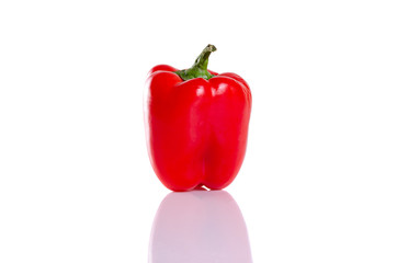 Red pepper on white background