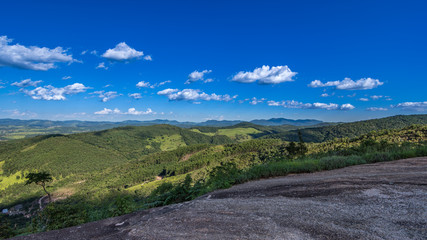 Clouds over the valley of the city of Bom Jesus dos Perdões, Brazil