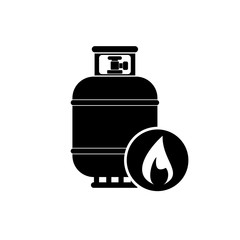 Camping gas bottle, Gas Bottle Icon or logo