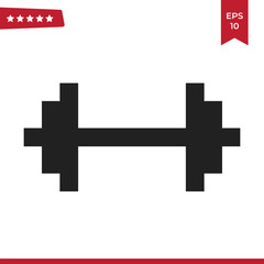 Fototapeta premium Dumbbell icon vector