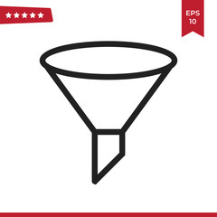 Funnel icon vector