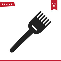 Hair dye brush icon vector