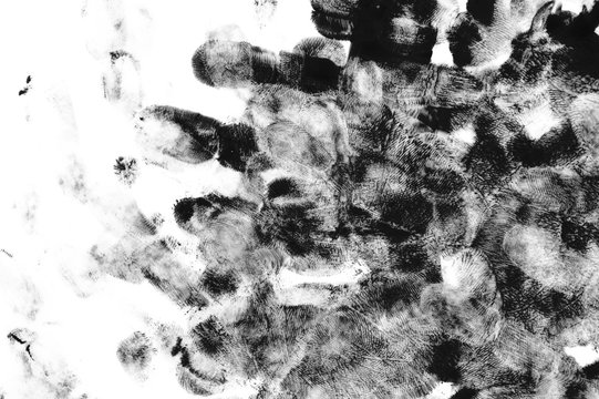 Dirty, grunge style messy texture made with fingers and dry brushes. Chaotic random graphic element for different design projects, posters, banners and social media posts promo designs. Black ink