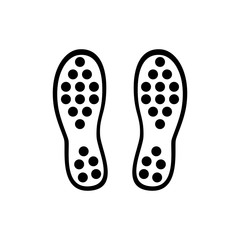 Footprint, icon. Shoes imprint. Abstract concept. Vector illustration on white background.
