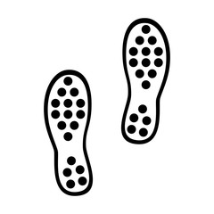 Footprint, icon. Shoes imprint. Abstract concept. Vector illustration on white background.