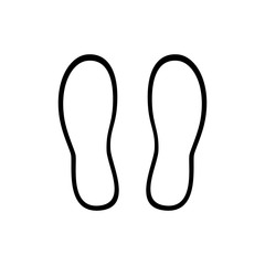 Obraz premium Footprint, silhouette. Abstract concept, icon. Vector illustration on white background.