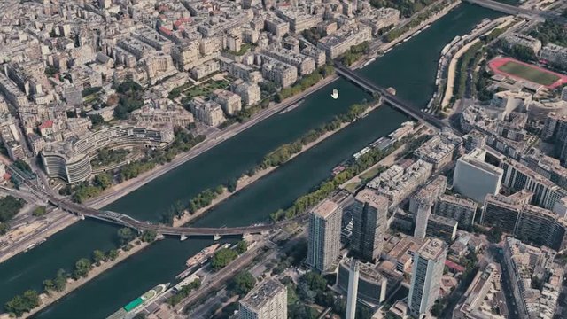 Architecture in the vicinity of the Eiffel tower in the center of Paris