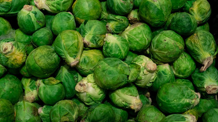traditional german Food market smoked brussels sprouts