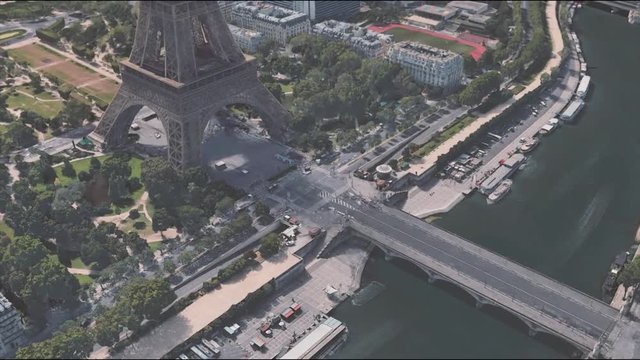 Architecture in the vicinity of the Eiffel tower in the center of Paris