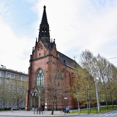 Evangelic Red church of J. A. Komensky, town Brno, Moravia, Czech republic, Europe.