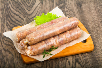 Natural sausages for grill