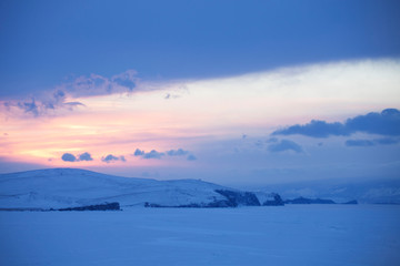 Fototapeta na wymiar Baikal Lake. Winter landscape