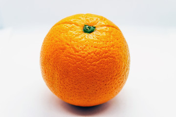 Orange on white background.