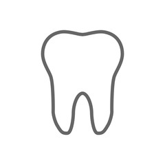 Magnificent tooth silhouette design on white background