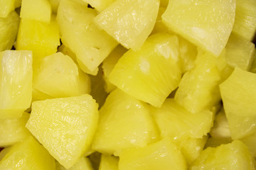 Background of the canned pineapple pieces