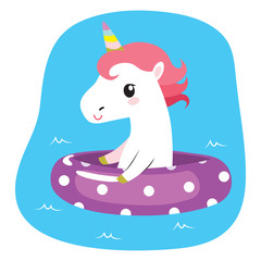 Summer Unicorn On Inflatable