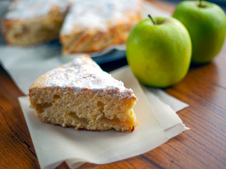 sponge cake with apples,Apple pie,pie with apples,apple dessert,apple cake,fruit pie ,fruit biscuit with powder