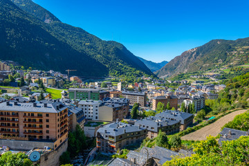 Aerial view of Encamp, Andorra