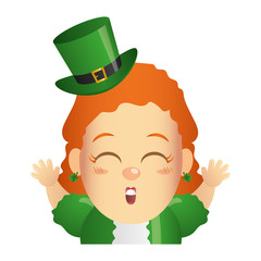 leprechaun girl face character