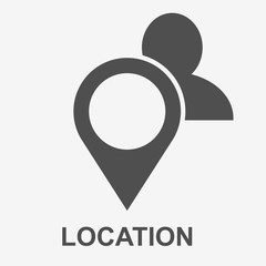 location icon. Flat design vector illustration