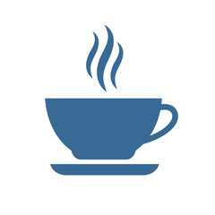 Tea or coffee cup vector icon