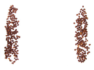 Naklejka premium Coffee beans on white background.
