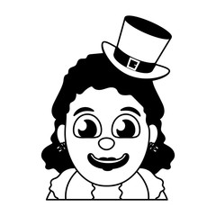 leprechaun girl face character