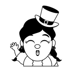 leprechaun girl face character