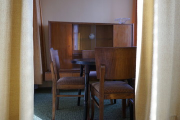 interior of a vintage dining room