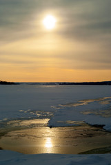 vertical winter northern landscape