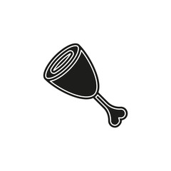 vector meat steak, dinner, lunch food icon