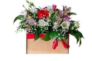 flower arrangement on white background - 246247577