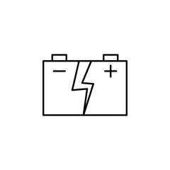 car, battery outline icon. Can be used for web, logo, mobile app, UI, UX