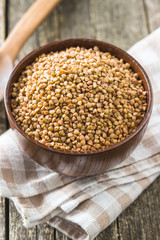 Dry healthy buckwheat.