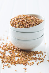 Dry healthy buckwheat.