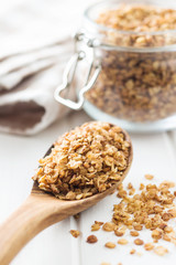 Healthy buckwheat flakes.
