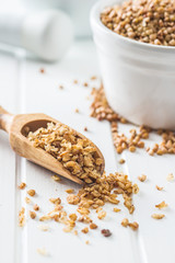 Healthy buckwheat flakes.