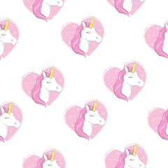 cute unicorn vector pattern