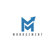 Initial M in Construction Management Logo Design.